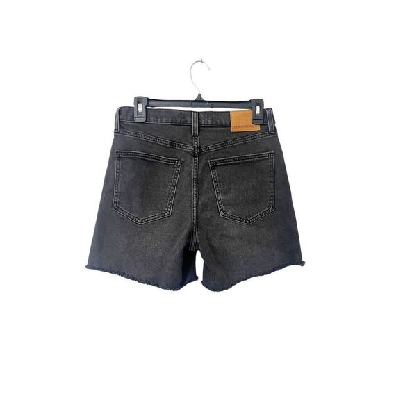 Denim Forum Black The‎ Romy Slim Mid Thigh Shorts Size 6/28 - Picture 4 of 9